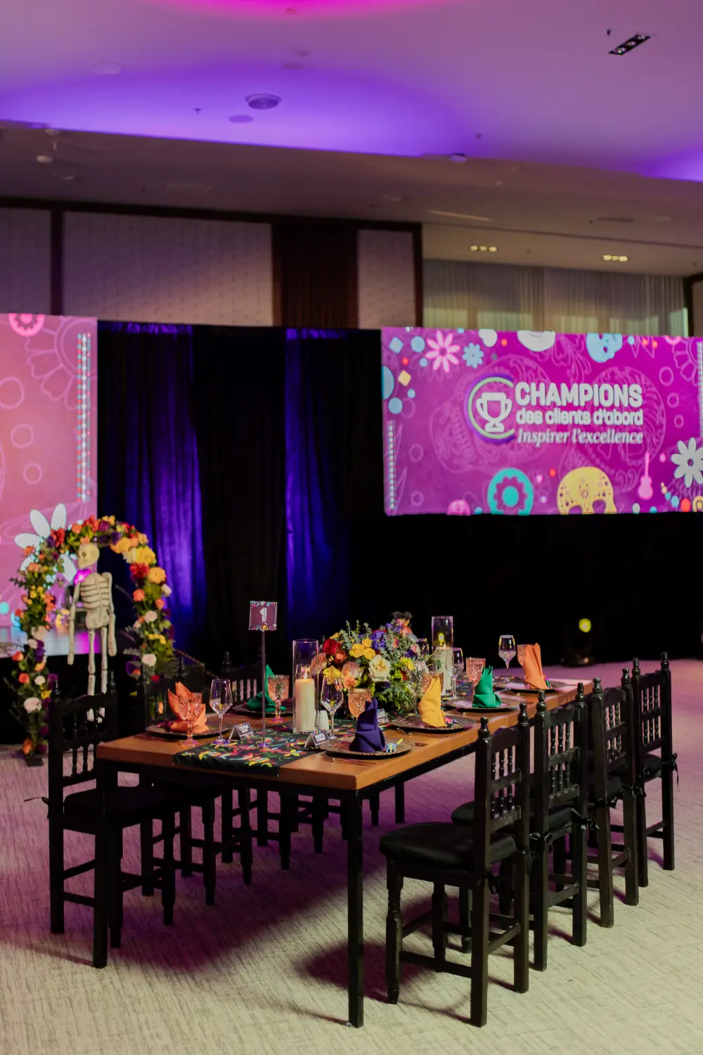 riviera maya incentive group gala dinner setup