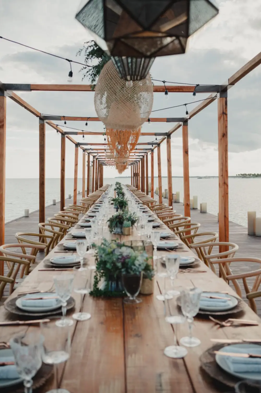 riviera maya private dinner dock event
